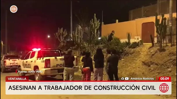 Asesinan a trabajador de construcción civil en Ventanilla. Foto: América Noticias