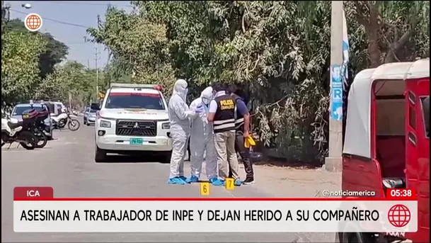 Asesinan a trabajador del INPE de ocho disparos en Ica. Foto: América Noticias