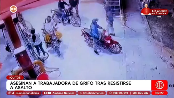 Asesinan a trabajadora de grifo tras resistirse a asalto en Iquitos. Foto: América Noticias