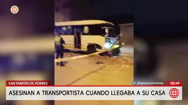 Asesinan a transportista víctima de extorsión en San Martín de Porres. Foto: América Noticias