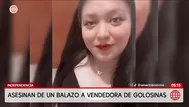 Asesinan a vendedora de golosinas en Independencia