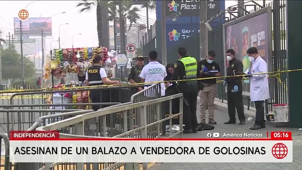 Asesinan a vendedora de golosinas en Independencia. Foto: América Noticias Asesinan a vendedora de golosinas en Independencia. Foto: América Noticias