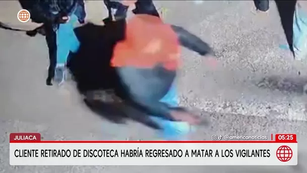 Asesinan a vigilante en puerta de discoteca en Juliaca. Foto: América Noticias Asesinan a vigilante en puerta de discoteca en Juliaca. Foto: América Noticias
