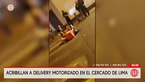 Asesinato en el Cercado de Lima: Acribillan a repartidor de 16 balazos. Foto y video: América Noticias