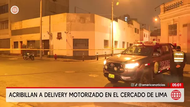 Asesinato en el Cercado de Lima: Acribillan a repartidor de 16 balazos. Foto: América Noticias
