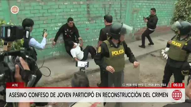 Asesino de su expareja participó en reconstrucción del crimen en Ate. Foto: América Noticias Asesino de su expareja participó en reconstrucción del crimen en Ate. Foto: América Noticias