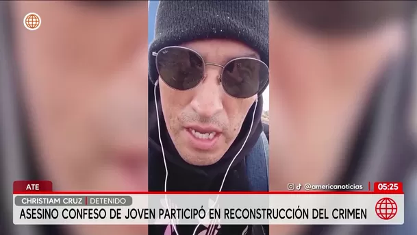 Asesino de su expareja participó en reconstrucción del crimen en Ate. Foto: América Noticias Asesino de su expareja participó en reconstrucción del crimen en Ate. Foto: América Noticias
