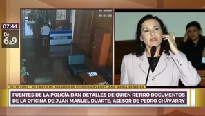 Rosa María Venegas, según la PNP, la mujer que retiró documentos de oficinas de asesores de Chávarry. Foto: Canal N