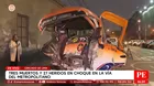Así quedó el bus que chocó con unidad del Metropolitano