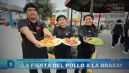 Así se celebra el día del pollo a la brasa en todo el Perú