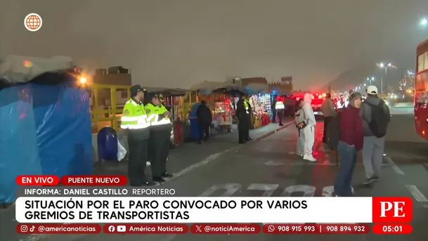Así se desarrolla el paro de transportistas convocado gremios. Foto: América Noticias