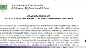 Asociación del Servicio Diplomático rechazó acusaciones sobre presunta manipulación del voto en el extranjero y defendió la labor de consulados y embajadas./ Video: Canal N