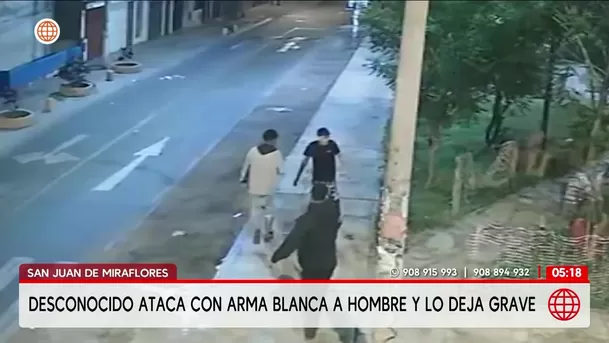 Atacan con arma blanca a hombre en San Juan de Miraflores. Foto: América Noticias Atacan con arma blanca a hombre en San Juan de Miraflores. Foto: América Noticias