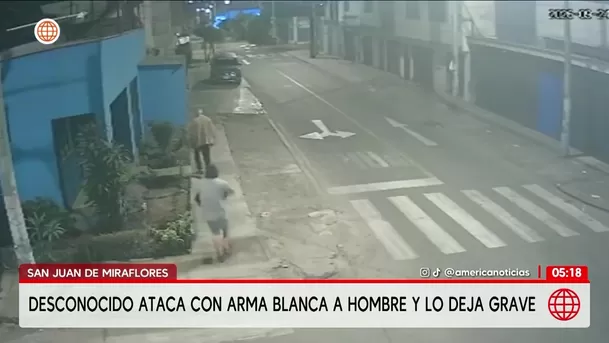 Atacan con arma blanca a hombre en San Juan de Miraflores. Foto: América Noticias Atacan con arma blanca a hombre en San Juan de Miraflores. Foto: América Noticias