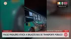 Atacan a balazos bus de empresa Salamanca Parral en Carabayllo
