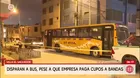 Atacan a balazos bus de la empresa de transportes 41 en VES