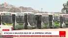 Atacan a balazos bus de la empresa Vipusa en Villa El Salvador