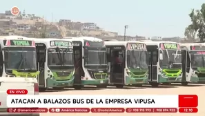 Atacan a balazos a bus de la empresa Vipusa. Foto y video: AN