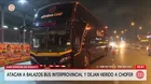 Atacan a balazos bus interprovincial en San Martín de Porres