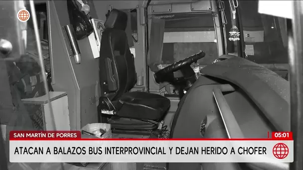 Atacan a balazos bus interprovincial en San Martín de Porres. Foto: América Noticias