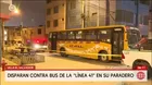 Atacan a balazos un bus de la línea 41 en Villa El Salvador