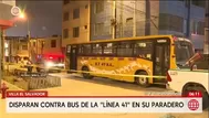 Atacan a balazos un bus de la línea 41 en Villa El Salvador