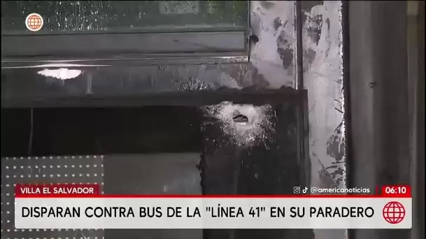 Desconocidos disparan contra un bus de la línea 41 y dejan nota extorsiva/ América Noticias Desconocidos disparan contra un bus de la línea 41 y dejan nota extorsiva/ América Noticias