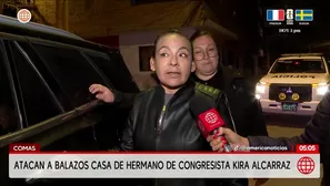 Atacan a balazos casa del hermano de congresista Kira Alcarraz. Foto y video: América Noticias