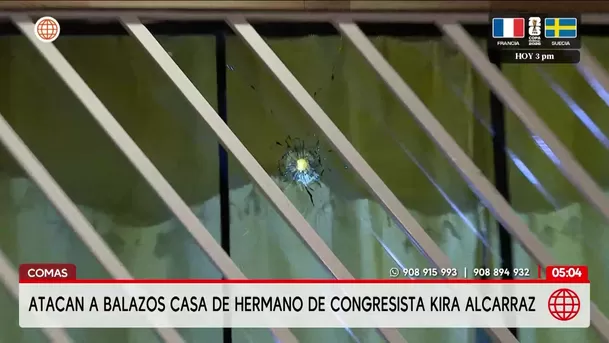 Atacan a balazos casa del hermano de congresista Kira Alcarraz. Foto: América Noticias Atacan a balazos casa del hermano de congresista Kira Alcarraz. Foto: América Noticias