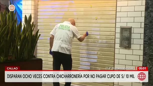 Atacan a balazos una chicharronería por cobro de cupo en el Callao. Foto: América Noticias Atacan a balazos una chicharronería por cobro de cupo en el Callao. Foto: América Noticias