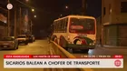 Atacan a balazos a chofer de bus en San Martín de Porres