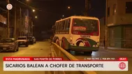 Atacan a balazos a chofer de bus en San Martín de Porres