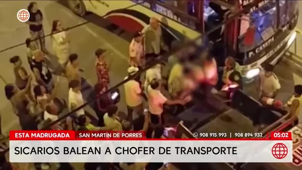 Atacan a balazos a chofer de bus en San Martín de Porres. Foto: América Noticias