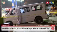 Atacan a balazos a colectivo en Carabayllo