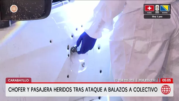 Atacan a balazos a colectivo en Carabayllo. Foto: América Noticias