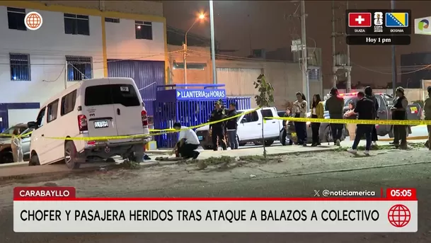 Atacan a balazos a colectivo en Carabayllo. Foto: América Noticias