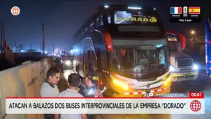 Atacan a balazos dos buses de la empresa El Dorado. Foto y video: América Noticias