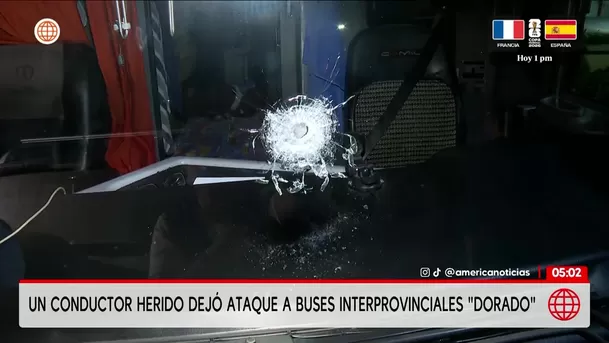 Atacan a balazos dos buses de la empresa El Dorado. Foto: América Noticias Atacan a balazos dos buses de la empresa El Dorado. Foto: América Noticias
