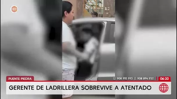 Balean a gerente de ladrillera en Puente Piedra y sobrevive/ América Noticias