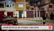 Atacan a balazos a joven en Bellavista y logra salir ileso