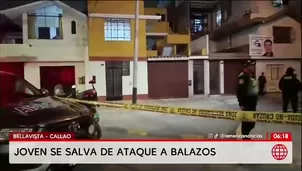 Atacan a balazos a joven en Bellavista y logra salir ileso/ Video y Foto: América Noticias