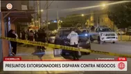 Atacan a balazos negocios y viviendas en Chorrillos