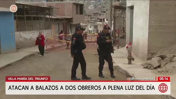 Atacan a balazos a obreros en Villa María del Triunfo. Foto: América Noticias