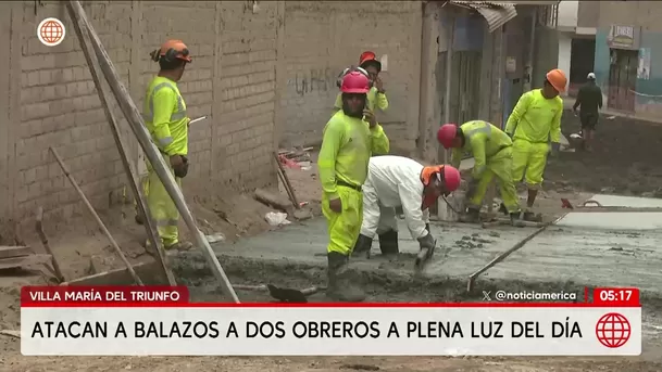 Atacan a balazos a obreros en Villa María del Triunfo. Foto: América Noticias
