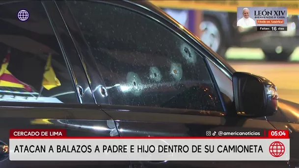 Atacan a balazos a un policía en retiro y a su hijo en camioneta en el Cercado de Lima. Foto: América Noticias Atacan a balazos a un policía en retiro y a su hijo en camioneta en el Cercado de Lima. Foto: América Noticias