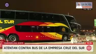 Atacan bus de Cruz del Sur con perdigones en Panamericana Norte