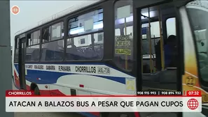 Atacan a balazos bus de empresa Sur Lima en paradero de Chorrillos. Foto y video: AN