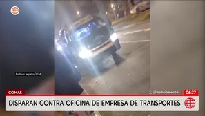 Comas: Disparan contra empresa de trasnportes. Foto y video: AN 
