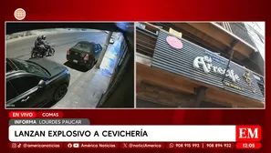 Detonan explosivo en cevichería de Comas. Foto y video: América TV