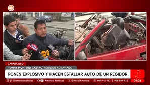 Atacan con explosivo vehículo del regidor de Carabayllo. Foto y video: América Noticias
